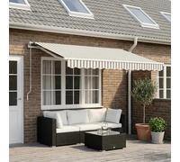 Awning Replacement Fabric Light Grey White Polyester 4x3m UV Water-RepelValance