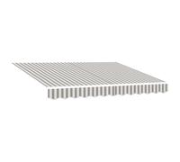 vidaXL Awning Replacement Fabric Light Grey and White 3.5 x 2.5 m