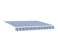 vidaXL Awning Replacement Fabric Blue and White 330 x 195 cm Polyester