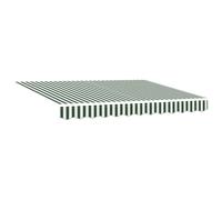 vidaXL Awning Replacement Fabric Green and White 6 x 3.5 m Polyester