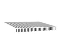 vidaXL Awning Replacement Fabric Anthracite and White 330 x 195 cm