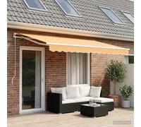 Awning replacement fabric Sand 4.5x3.5m Polyester UV water-repellent valance set