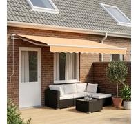 Awning Replacement Fabric Sand 4.5x3m Polyester UV WaterRepellent 240gsm Valance