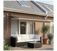 Awning Replacement Fabric Taupe 3.5x2.5m Polyester Weather-Resistant UV Valance