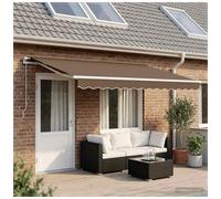 Awning Replacement Fabric Taupe 5x3.5m Polyester UV Water-Repellent Valance Sun