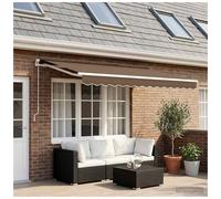 Awning replacement fabric Taupe 6x3m Polyester UV water-resistant with valance