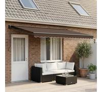 Awning Replacement Fabric Taupe Polyester 4.5 x 3 m UV Water-Repellent Valance