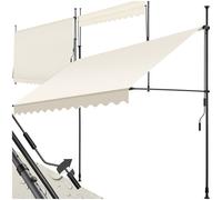 tectake Awning in Light Grey | Size: Large TECTAKE Light Grey Large