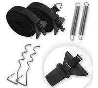 Awning Tie Down Kit Heavy Duty Storm Straps 6 Piece Wind Protection Set | Compatible with Fiamma and Thule Omnistor, with 30cm spiral pegs, shock-absorbing springs and weather-resistant straps
