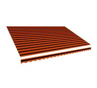 Awning Top PU-coated Polyester Orange and Brown 500x300 cm Replacement Fabrics