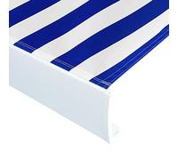 Awning Top Sunshade Canvas Blue & White 350x250 cm sun shade vidaXL