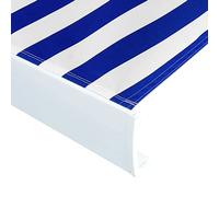 Awning Top Sunshade Canvas Blue & White 400x300 cm sun shade vidaXL