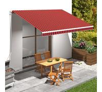 vidaXL Awning Top Sunshade Canvas Orange & Brown 450x300 cm 100% Polyester PU Coated
