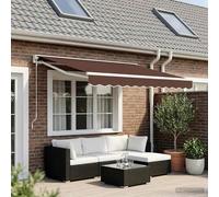 vidaXL Replacement Fabric for Awning Brown 3x2.5 m Outdoor Canopy Sunshade