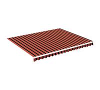 vidaXL Replacement Fabric for Awning Orange and Brown 4.5x3.5 m, Multi