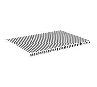 vidaXL Replacement Fabric for Awning Anthracite and White 5x3.5 m Lawn Canopy