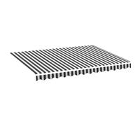 vidaXL Replacement Fabric for Awning Anthracite and White 3.5x2.5 m Canopy
