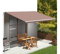 vidaXL Replacement Fabric for Awning Brown 5x3.5 m Outdoor Canopy Sunshade