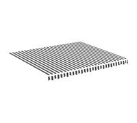vidaXL Awning Replacement Fabric – Anthracite/White 4 x 3.5 m Lawn Canopy