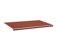 vidaXL Replacement Fabric for Awning Orange and Brown 6x3.5 m Outdoor Canopy