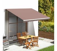 vidaXL Awning Top Sunshade Canvas Blue and White 4 x 3 m Retractable Awning