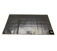 Awning Tunnel Mat 1500mm x 800mm Black Rubber with Orange Edge Trim