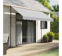 Awning Valance 280x20cm Anthracite and White 100% Polyester PU 3m Replacement.