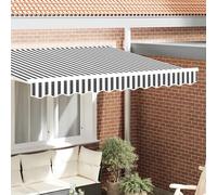 Awning Valance Anthracite White 2.5m Polyester 230x20cm Weatherproof Outdoor HD