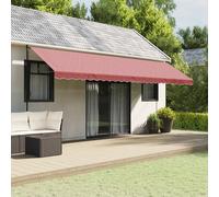 Awning Valance Burgundy Stripe 6m Polyester PU Coated 580x20cm Weatherproof UV50