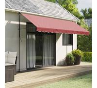 Awning valance fabric 4m burgundy stripe 380x20cm 100% polyester PU coated ideal