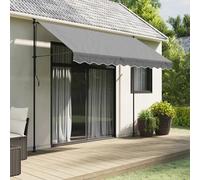Awning valance fabric Anthracite Stripe 280x20cm 100% Polyester PU coated water
