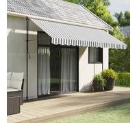 Awning Valance Fabric Anthracite White 380x20cm Replacement 4m UV Weather Proof