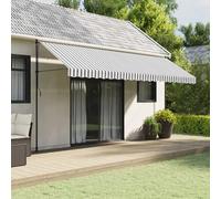 Awning valance fabric Anthracite/White 5m x 480×20cm PU coated UV proof waterres