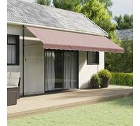Awning valance fabric Brown Stripe 5m 480x20cm 100% Polyester PU coated outdoor