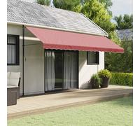 Awning Valance Fabric Burgundy Stripe 5m x 20cm PU Coated Polyester WaterproofUV