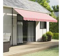 Awning Valance Red White Stripe Polyester PU Coated Waterproof UV 4 m x 380x20cm