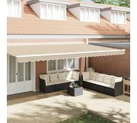 Awning Valance Replacement Beige 6m Polyester 580x20cm Weatherproof Patio Garden