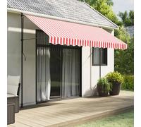Awning Valance Replacement Fabric Red White Stripe 330x20cm PU Coated 3.5m UV+