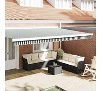Awning Valance Replacement Green and White 480 x 20 cm
