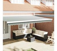 Awning Valance Replacement Green/White Polyester 480x20cm for 5.0m Awning Frame