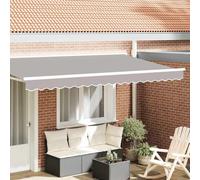 Awning Valance Replacement Light Grey 4m Polyester 380x20cm Weatherproof Outdoor