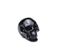 AWNL Crystal Skull Ornament,Black Obsidian Hand-carved Head Sculpture