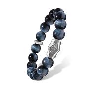 AWNL Men's Hawk Eye Bracelet, S925 Silver Hamsa Hand Gemstone Jewellery