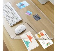 Awnour Clear Desk Mat on top of desks - 36 x 17 inches - Clear Transparent Plastic Desk Protector - Desk Writing Mat for Office and Home