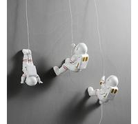 AWNR Astronaut Wall Decor Set of 3 Outer Space Theme Decorations Wall Sculptures Space Decor for Modern Home Decor Background 3D Wall Decor for Bedroom Living Room Kids Boys Room Playroom