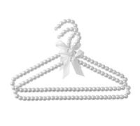 AwnsIMfreien 2 Pack Pearl Hangers, White Beaded Small Hangers with Bow for Baby Clothes & Dog Clothes, Small 30cm Non-Slip Hanger for Toddler, Infant, and Pet Apparel, Toddler