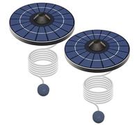 AwnsIMfreien 2pcs Solar Powered Pond Aerator, Portable Solar Pond Aerator With Air Hose & Bubble Stones For Small Ponds, Bird Baths, For