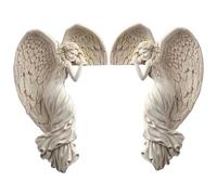AwnsIMfreien Angel Statues for Home Decor, 2PCS Angel Wing Ornament 6.3x4.3x1.8'' Resin Flying Door Frame Decor Easy Install Wing Wall for Indoor Outdoor Door, Frame