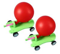 AwnsIMfreien Balloon Toy, 2pcs Balloon Launcher Car Toy Set - Diy Science Experiment Kit For Kids, Green & Multicolored, 7.09 Inch, Car
