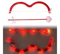 AwnsIMfreien Cupid Bow, Cupid Bow and Arrow Light up Costume with Heart Soft Ribbons Valentines Day Decorations for Love-Themed Events Holiday Party, 14.6 inch, Cupids